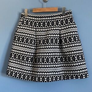 RW&Co. Black and White Patterned Women's Skirt